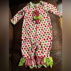 Boutique Christmas Romper 18M